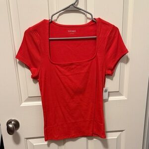 Old Navy Bright Red Short Sleeve Top